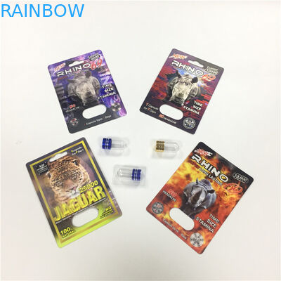 RHINO 8/11/25 Display Blister Card Packing Male Enhancement Performance Pills 3d Empty Container