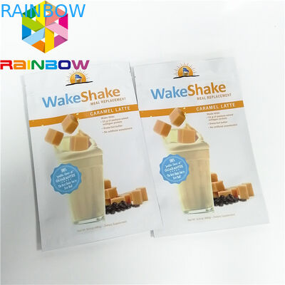 Resealable Stand Up Zipper Pouch Bags Milk - Tea Powder Packaging Glossy Finished Full Printing