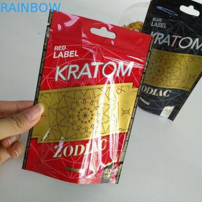 Food Grade k Plastic Pouches Packaging Stand Up Kratom Bags For Powder / Pill