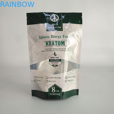 Food Grade k Plastic Pouches Packaging Stand Up Kratom Bags For Powder / Pill