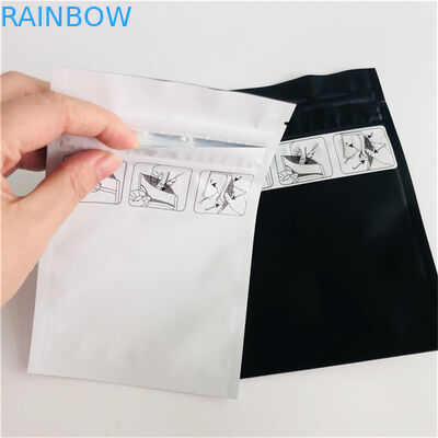 Mylar Plastic Pouches Packaging Smell Proof Bags For Pills / Hemp / Tobacco