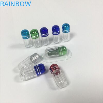 PS Mini Rhino Pills Container Clear Plastic Pill Bottles Octagon Style With Metal Cap