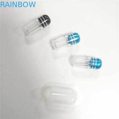 PS Mini Rhino Pills Container Clear Plastic Pill Bottles Octagon Style With Metal Cap