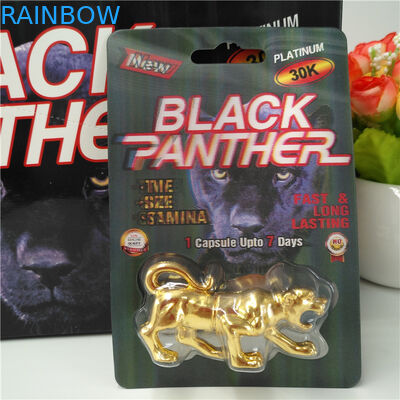 Durable Blister Card Packaging Mamba / Magnum 25k / Stiff Rox Rhino 69 Pill Capsule Display Box