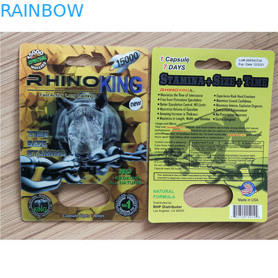 Recyclable Paper Card Packaging Panther Rhino 25k Male Enhancement Pill Pack