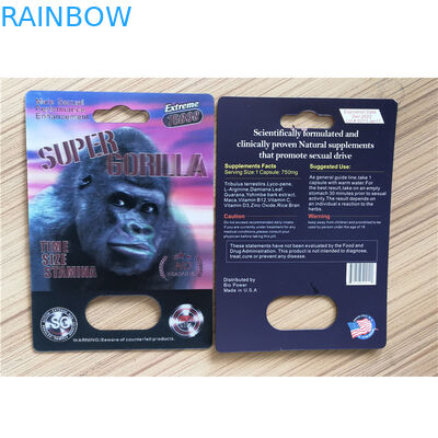 Recyclable Paper Card Packaging Panther Rhino 25k Male Enhancement Pill Pack