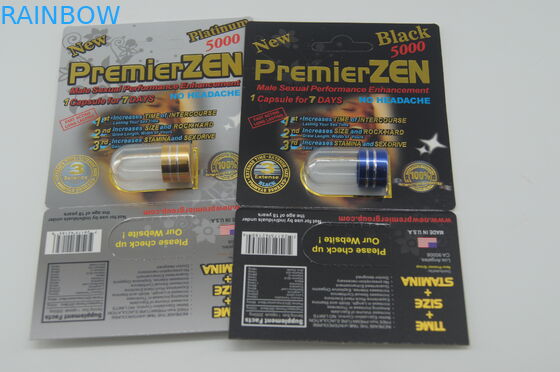 Waterproof Plastic Blister Packaging Rhino 7 5000 Male Enhancement Sexual Pill