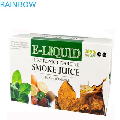 Foldable Paper Box Packaging 10ml 15ml 30ml CBD Oil E Liquid Bottle Sticker