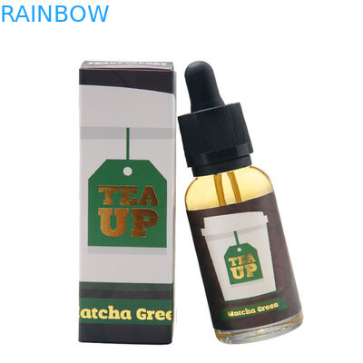 Foldable Paper Box Packaging 10ml 15ml 30ml CBD Oil E Liquid Bottle Sticker