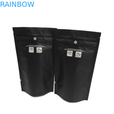Matte Black Child Resistant k Pouches Smell Proof Carts Sativa Indica Weed THC Mylar Bag