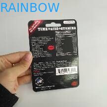 Recyclable Blister Card Packaging Rhino Paper Display Box For Male Sexual Enhancement