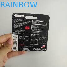 Recyclable Blister Card Packaging Rhino Paper Display Box For Male Sexual Enhancement