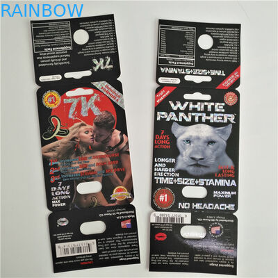 7K Panther Sexual Pill Packaging Female Enhancement Card Custom Logo With Display Box