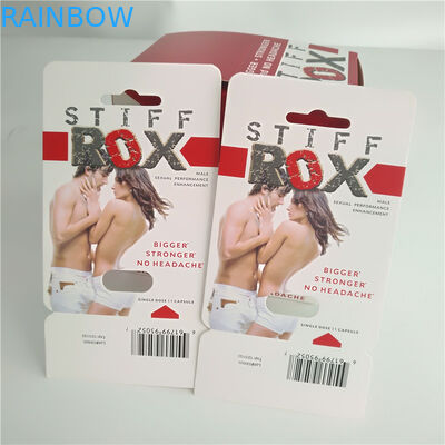 Stiff ROX Pill Capsule Blister Card Packaging Display Box Printed Biodegradable