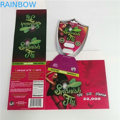 Male Enhancement Pills Blister Pack Packaging Paper Card For D2 Sex Pill Capsules