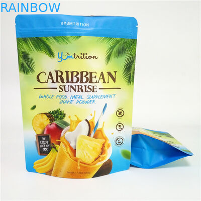 510g Custom Stand Up Pouch , Food Packaging Bags For Shake Protein Isolate Powder