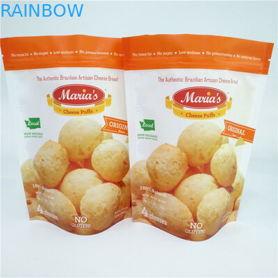 Custom Printed Snack Food Packaging Bags Aluminum Foil Resealable For Cheese Puff