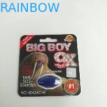 Custom Printed Blister Card Packaging Big Boy / Rhino Mamba For Capsule / Diamond Shape Container