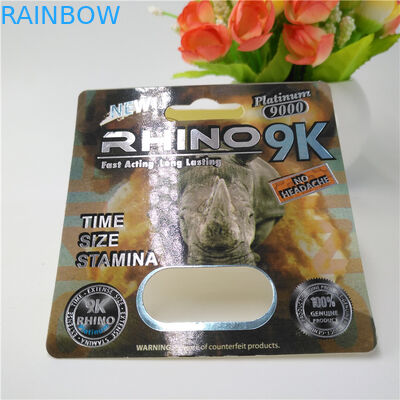 Rhino Series 3D Blister Card Packaging Rhino 9K/7/12 For Male Enhancement Pill Capsule
