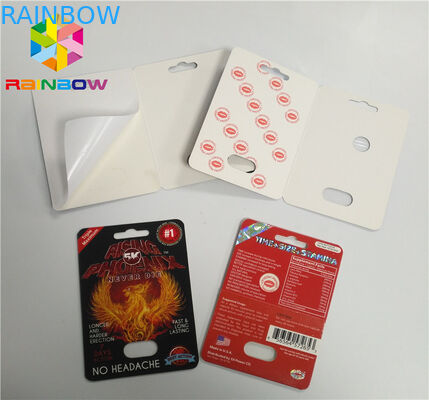 3d Rhino Blister Card Plastic Blister Packaging Display Box For Capsules Sex Pills
