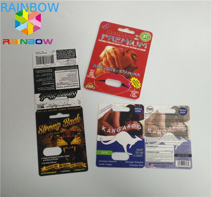 UV Printing Blister Card Packaging CBD Oil Bottle Paper Blister Cards / Electronic Vape Cartridge