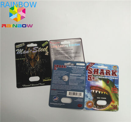 UV Printing Blister Card Packaging CBD Oil Bottle Paper Blister Cards / Electronic Vape Cartridge