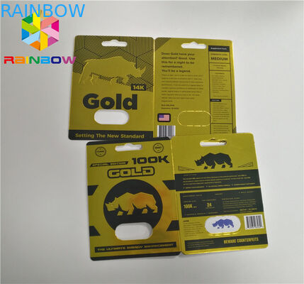 Gold Rhino 100k Male Sexual Performance Enhancement Pills Bottle 3d Effect Hologram Cards