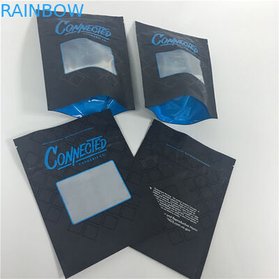 Custom Printing 7g Zip Lock Plastic Bags Smell Proof Stand Up Aluminum Foil Lined