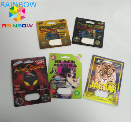 CMYK Color Blister Card Packaging 350 Gsm Paper Pill Product Packing Box Display