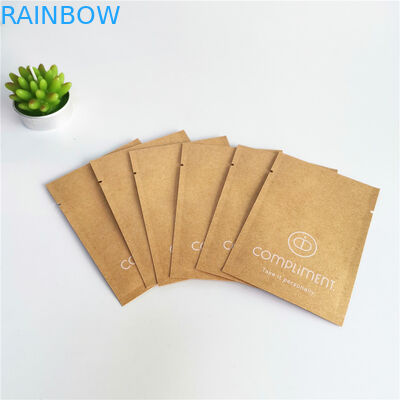 Smell Proof Plastic Pouches Packaging Kraft Paper Sachets For Pills Packaging