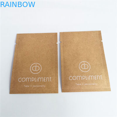Smell Proof Plastic Pouches Packaging Kraft Paper Sachets For Pills Packaging