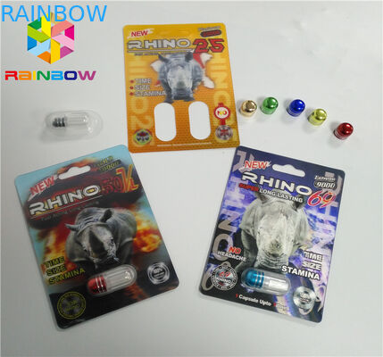 Rhino 69 Rhino 7 Male Enhancement Pills Packaging Normal Size With 3D Effect