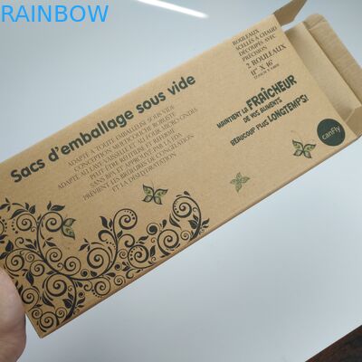 Recyclable Folding Carton Kraft Brown Paper Packaging Customized Printing Durable
