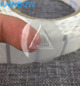 PET Clear Shrink Sleeve Labels Braille Stickers Adhesive Tactile Warning Triangle Type