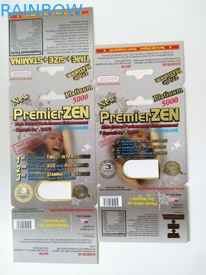 Male Power Sexual 3D Display Paper Box Premier Zen 3D Effect Blister Cards For Pills