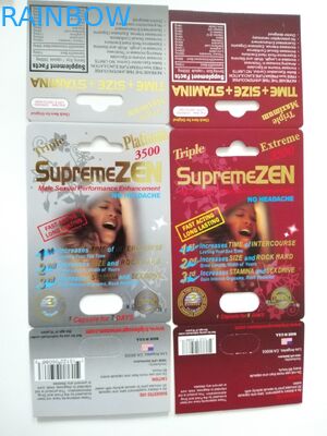 Male Power Sexual 3D Display Paper Box Premier Zen 3D Effect Blister Cards For Pills