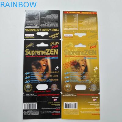 Male Power Sexual 3D Display Paper Box Premier Zen 3D Effect Blister Cards For Pills