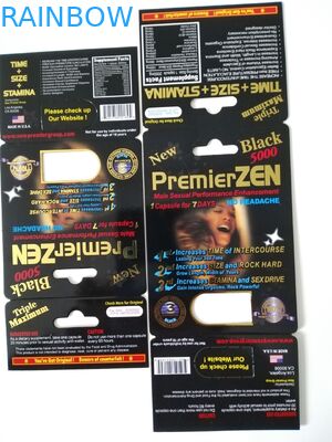 Male Power Sexual 3D Card Paper Box Packaging Premier Zen 3D Effect For Sex Pills