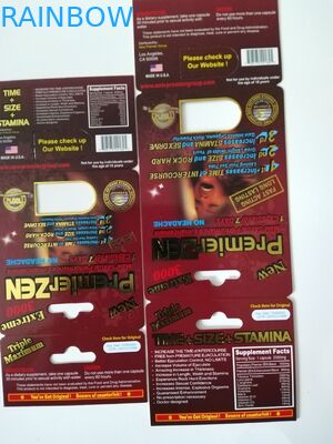 Cheap New design packaging of Premier zen male sexual performance enhancement stiff rox pill package bottle and card