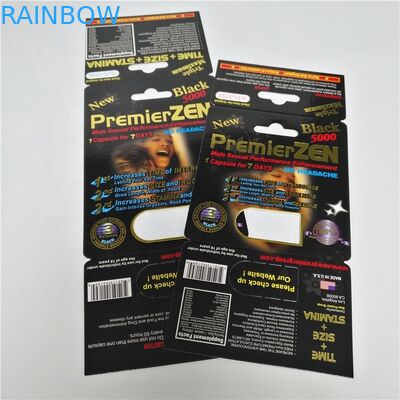 Durable Blister Card Packaging Premier Zen Male Enhancement Pills Display Box