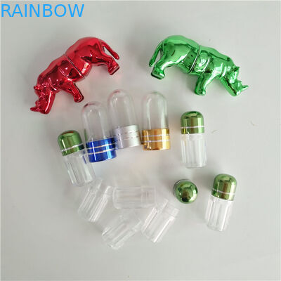 Bullet Shape Sex Enhancement Pill Capsule Packaging Bottle With Metal Cap