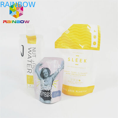 Leak Proof Spout Pouch Packaging Glossy Surface Liquid Drink Juice Nylon Bag Laminated