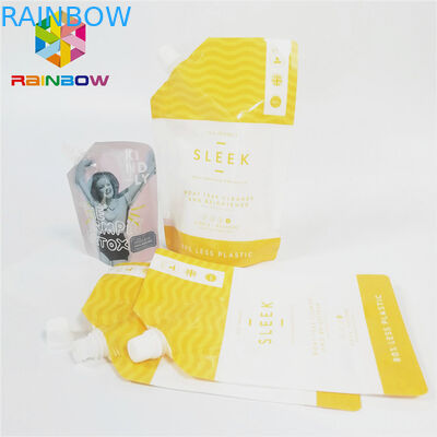 Glossy Finish Nylon Liquid Stand Up Spout Pouch Baby Food Packaging Squeeze Bag