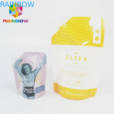 Glossy Finish Nylon Liquid Stand Up Spout Pouch Baby Food Packaging Squeeze Bag