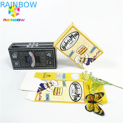 Recyclable custom logo design brand printed UV Hot stamping paper card boxes with hang hole for gift cosmetics