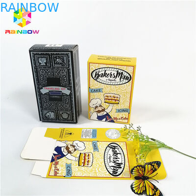 Glossy shiny OEM design logo printed paper card box gift cosmetics eyelash packaging card boxes