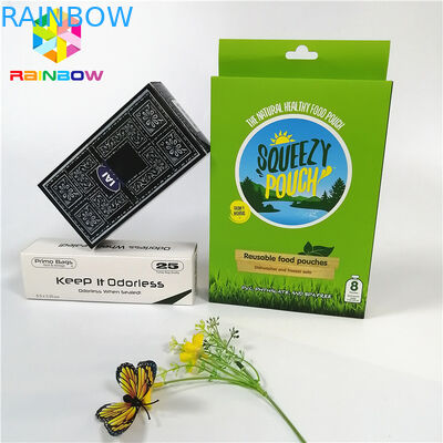 Full color customized logo UV craft paper boxes with hang hole bottle gift cosmetics packing box