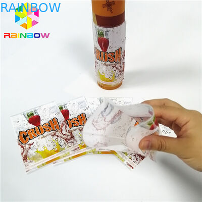 Bottle Cup Tube Heat Shrink Wrap Labels Adhesive Stickers Custom Thickness For Display Box