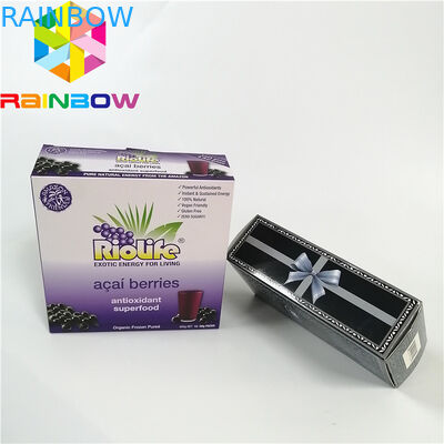 Purple flat recyclable wax coating paper kraft corrugated paper box flute cardboard mailer box food grade coffee tea pac