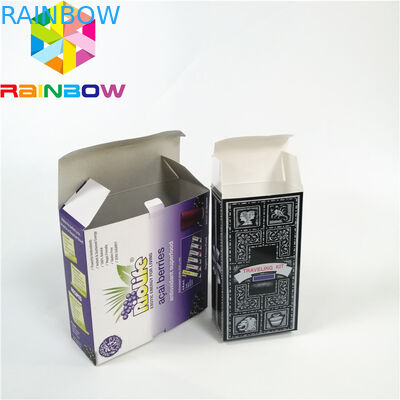 Purple flat recyclable wax coating paper kraft corrugated paper box flute cardboard mailer box food grade coffee tea pac